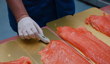 Solução para processo de defumação de salmão
