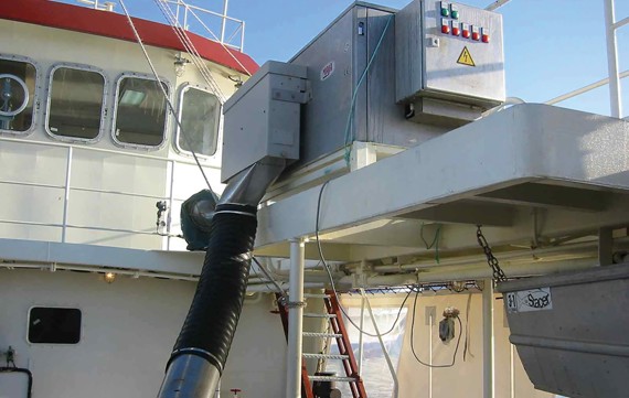 MAJA Flake Ice Machine for fish RVE2S installation onboard fishing vessel