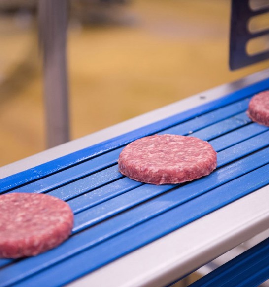 Marel forming equipment creates burgers with uniform shape and consistent weight