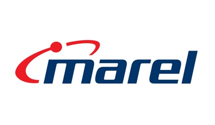 Логотип Marel — пиксельный