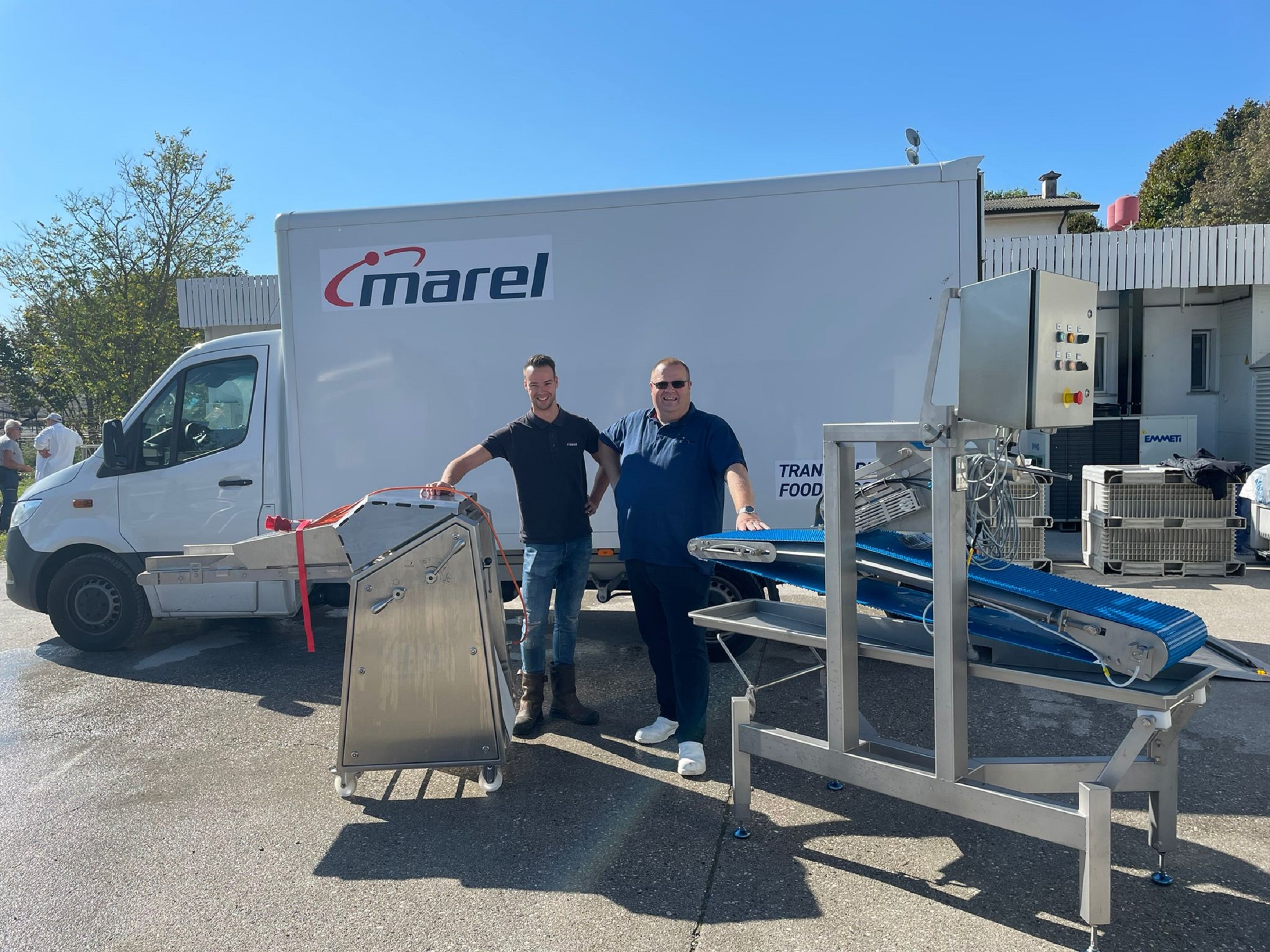 Dennis Vos with Marel equipment and truck
