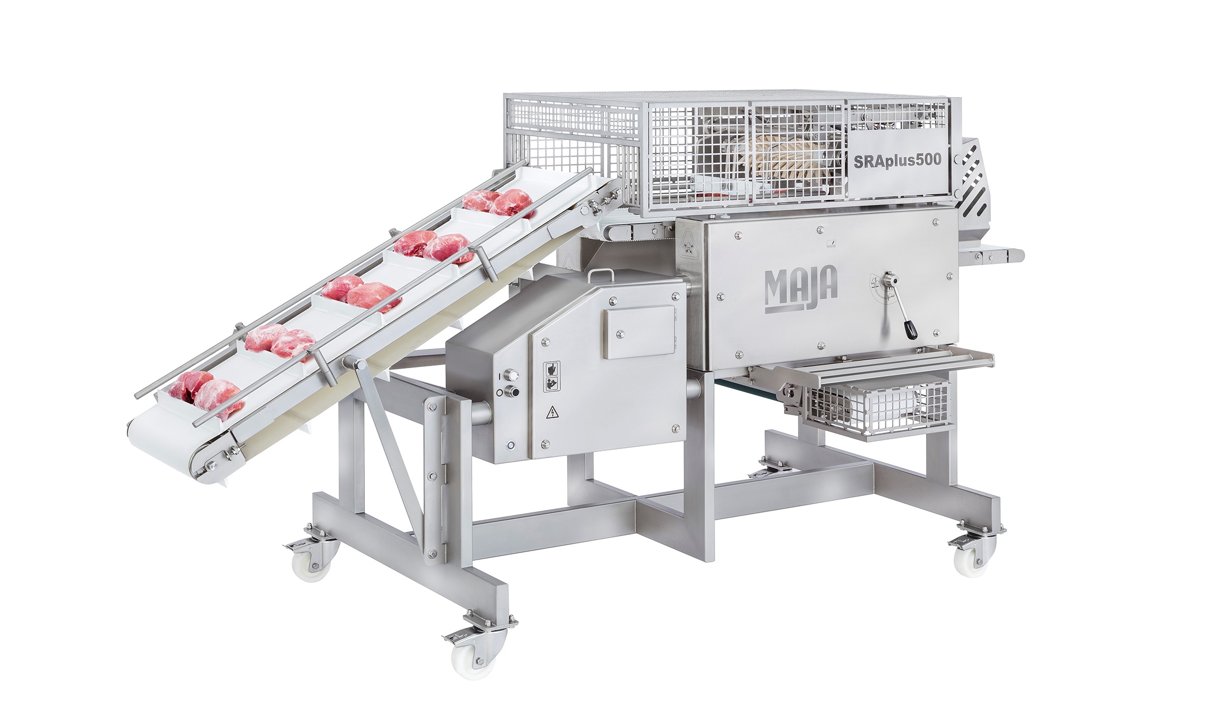 MAJA SRAplus 500 fully automatic membrane skinning of round meat cuts