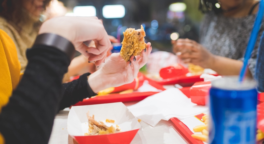 Chicken Fast Food People Eating