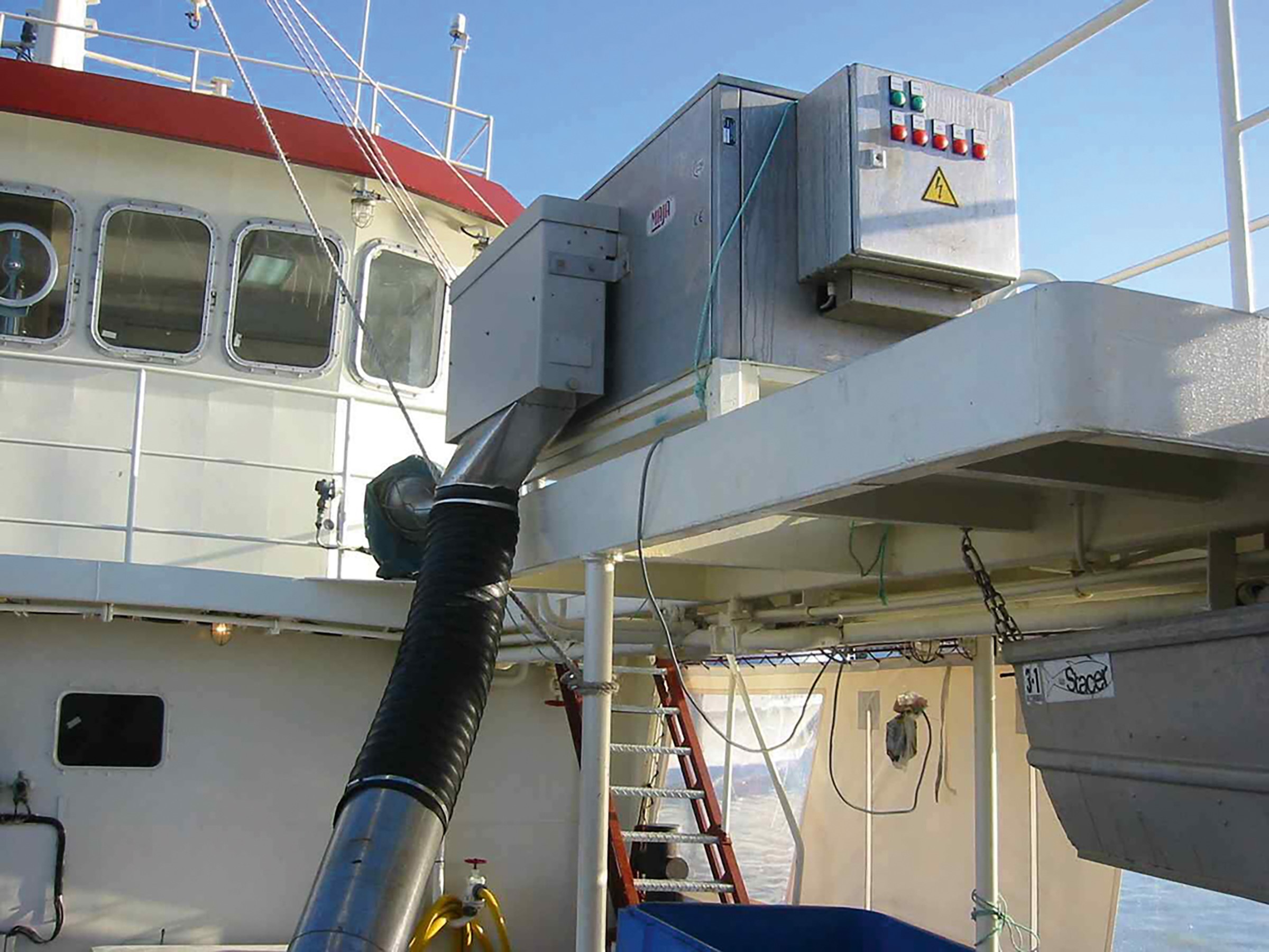 MAJA Flake Ice Machines RVE2S installation onboard fishing vessel