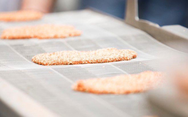 Marel's food processing convenience line creates highest quality schnitzels