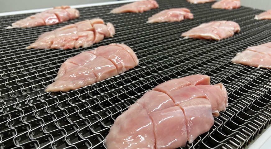 DSI Cubed Fillets On Belt