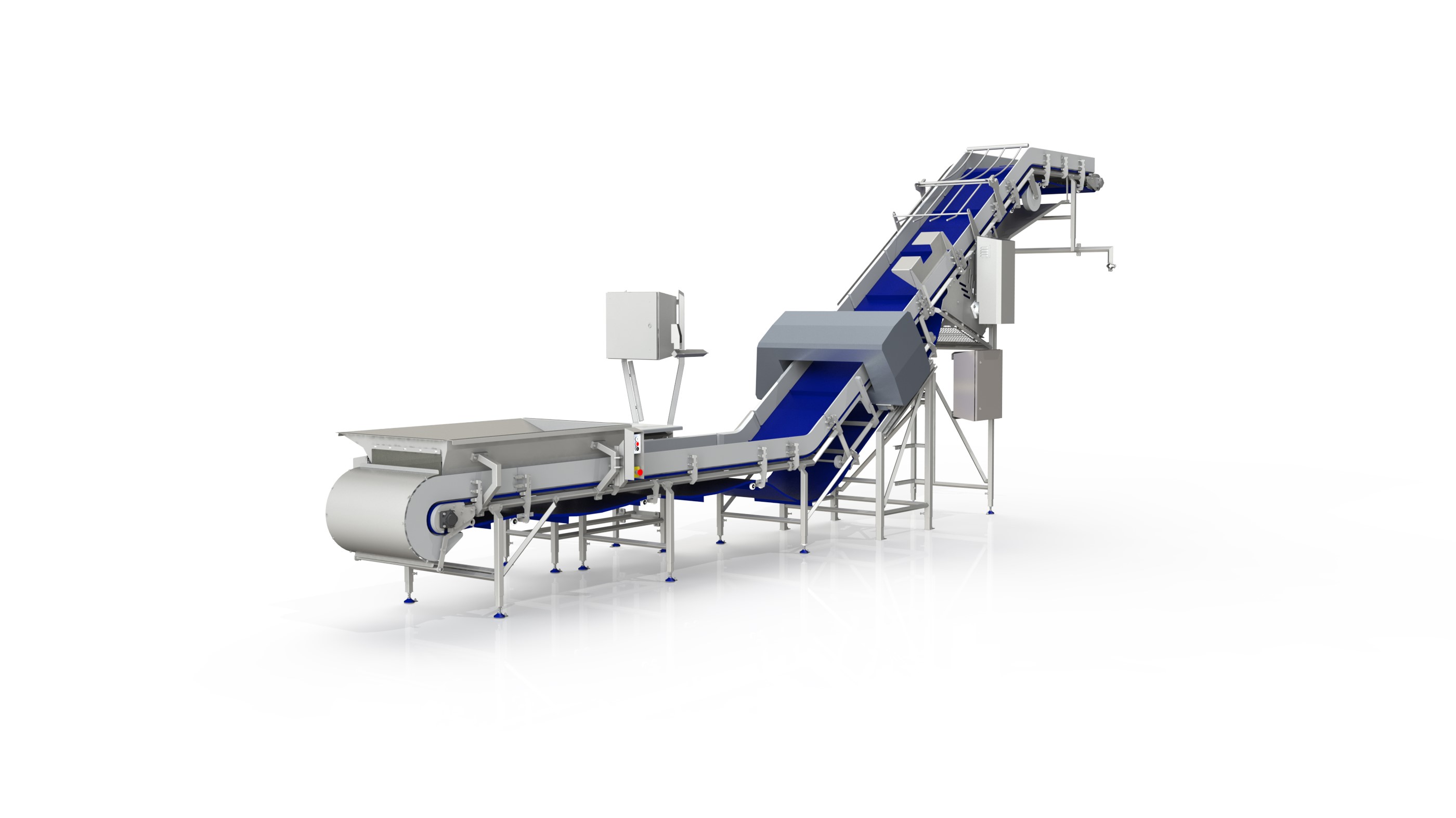 Sanitary Flighted Belt Conveyors Systems Benda Conveyor Solutions ...