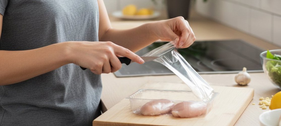 Woman Opening Fillet Pack