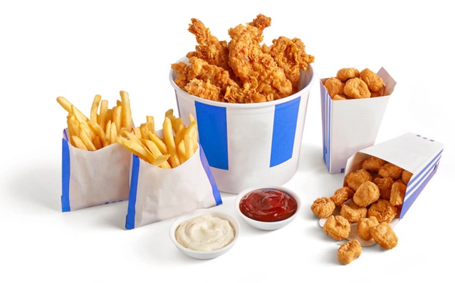 Boneless Buckets Crispy Tenders Popcorn Blue