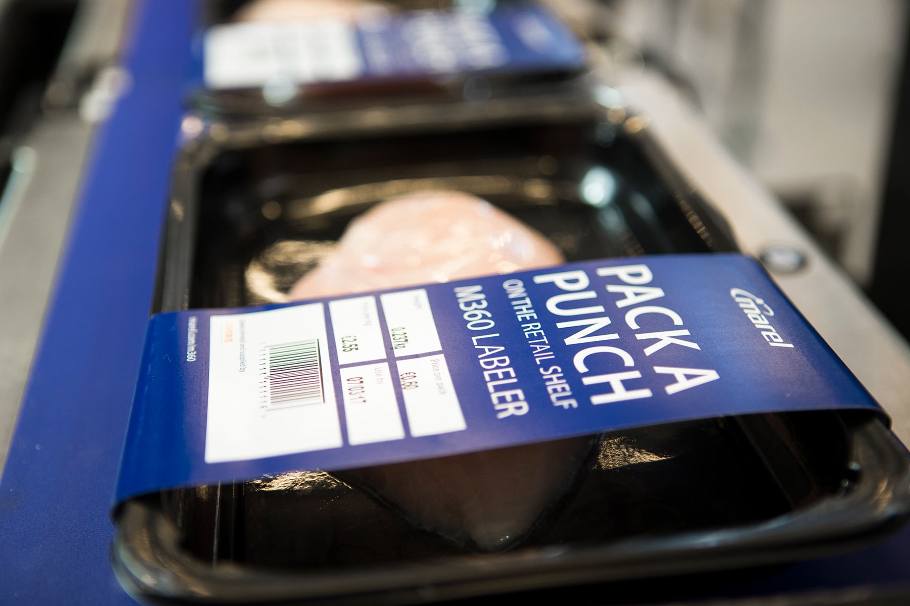 Packing and labeling turkey products Marel